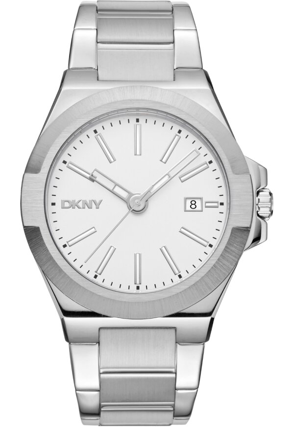 Donna Karan New York Everyday Modernist Herren Armbanduhr Silber