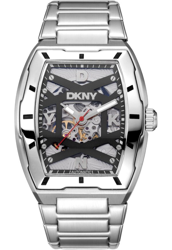 Donna Karan New York Urban Herrenuhr silber schwarz
