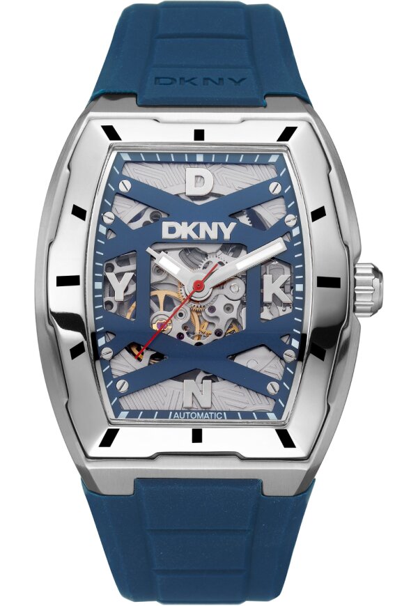 Donna Karan New York Urban Herrenuhr silber blau
