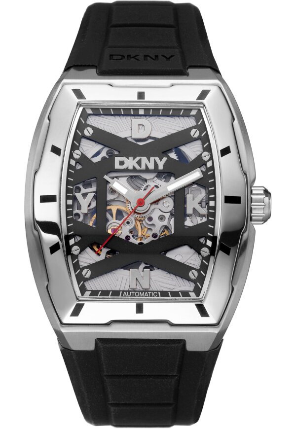 Donna Karan New York Urban Herrenuhr silber schwarz