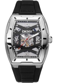 Donna Karan New York Urban Herrenuhr silber schwarz
