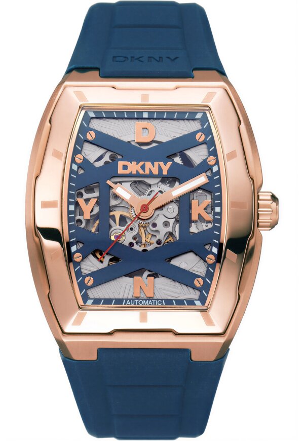Donna Karan New York Active Urban Herrenuhr roségold blau