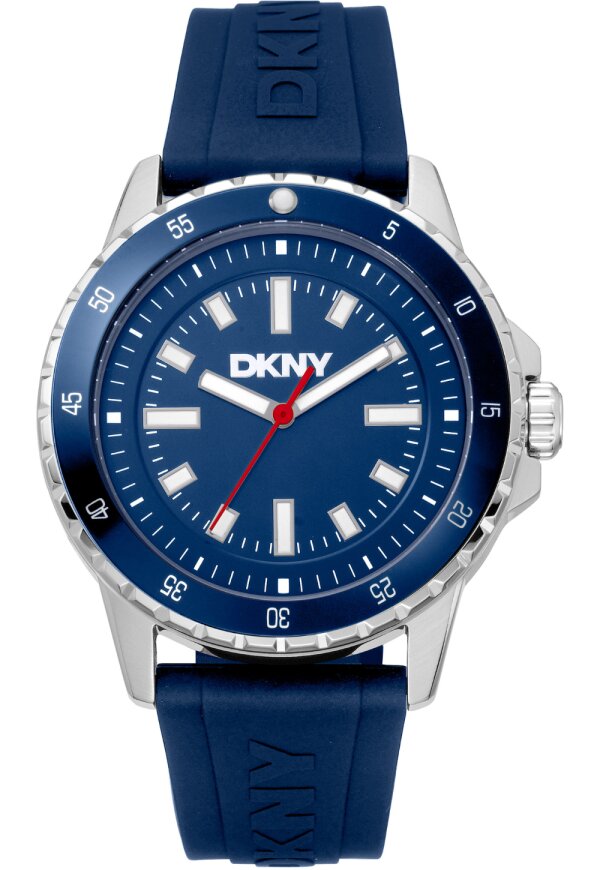 Donna Karan New York Active Herrenuhr silber blau