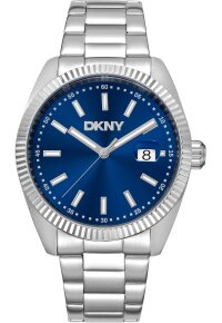 Donna Karan New York Everyday Herrenuhr silber blau