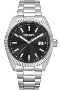 Donna Karan New York Everyday Herrenuhr silber schwarz