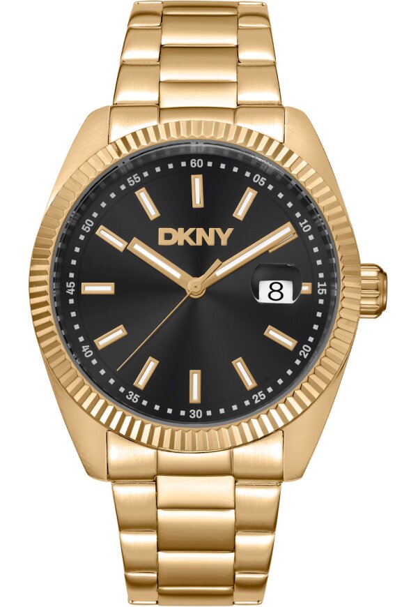 Donna Karan New York Everyday Herrenuhr gold schwarz