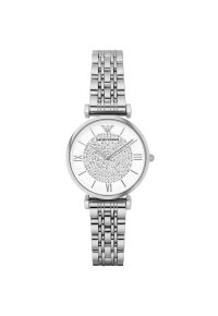 Emporio Armani Damen-Uhr aus silberfarbenem Edelstahl AR1925