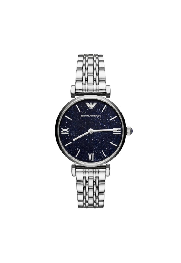 Emporio Armani Damen-Uhr aus silberfarbenem Edelstahl AR11091