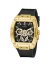 Guess Phoenix Herren-Multifunktionsuhr mit schwarzem Leder-/Silikonarmband GW0202G1