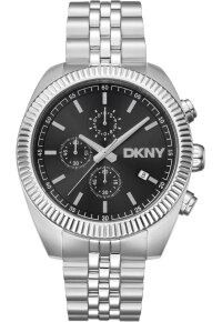 Donna Karan New York Everyday Chonograph Herrenuhr silber...
