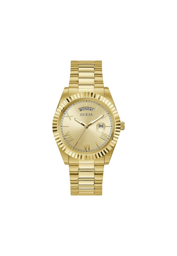 Guess Connoisseur Herren-Uhr aus goldfarbenem Edelstahl GW0265G2