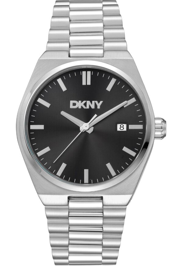 Donna Karan New York Everyday Herrenuhr silber schwarz