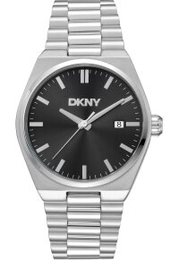 Donna Karan New York Everyday Herrenuhr silber schwarz