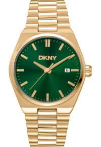 Donna Karan New York Everyday Herrenuhr gold gruen