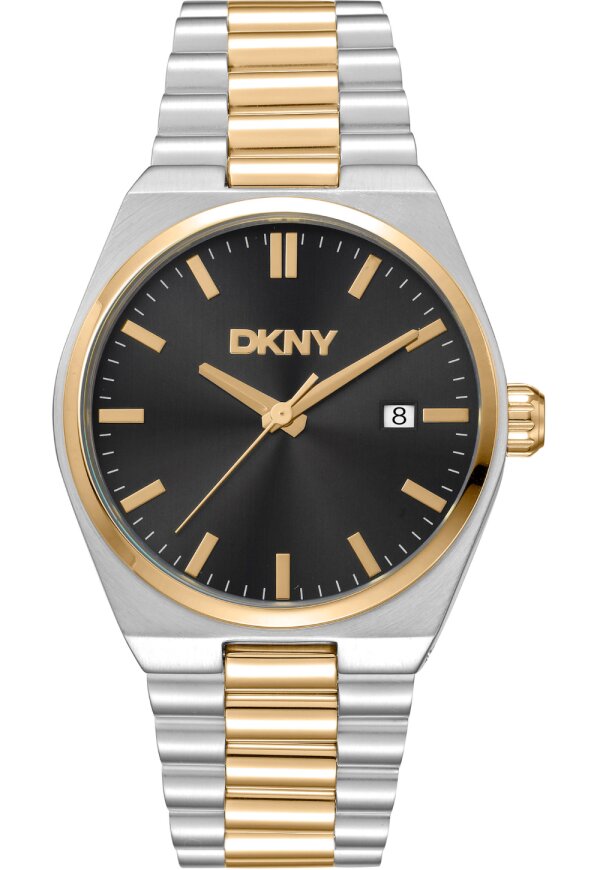 Donna Karan New York Everyday Herrenuhr silber gold schwarz
