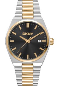 Donna Karan New York Everyday Herrenuhr silber gold schwarz