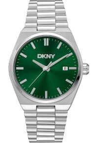 Donna Karan New York Everyday Herrenuhr silber gruen