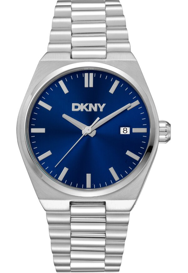 Donna Karan New York Everyday Herrenuhr silber blau