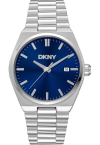 Donna Karan New York Everyday Herrenuhr silber blau