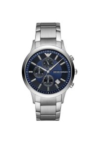 Emporio Armani Renato Chronograph Herren silber blau