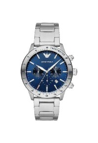 Emporio Armani Chronograph Herren silber blau