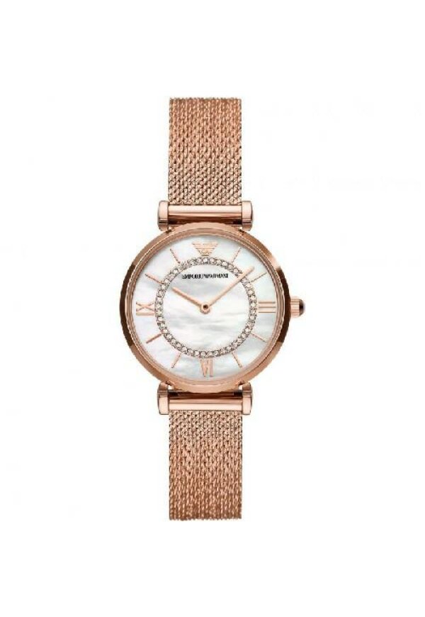 Emporio Armani Gianni T Bar Damenuhr roségold silber