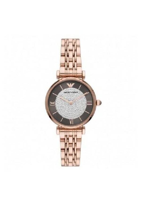Emporio Armani Gianni T Bar Damenuhr roségold silber grau