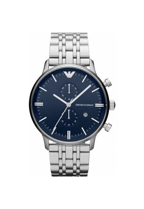 Emporio Armani Sport Chronograph Herren silber blau