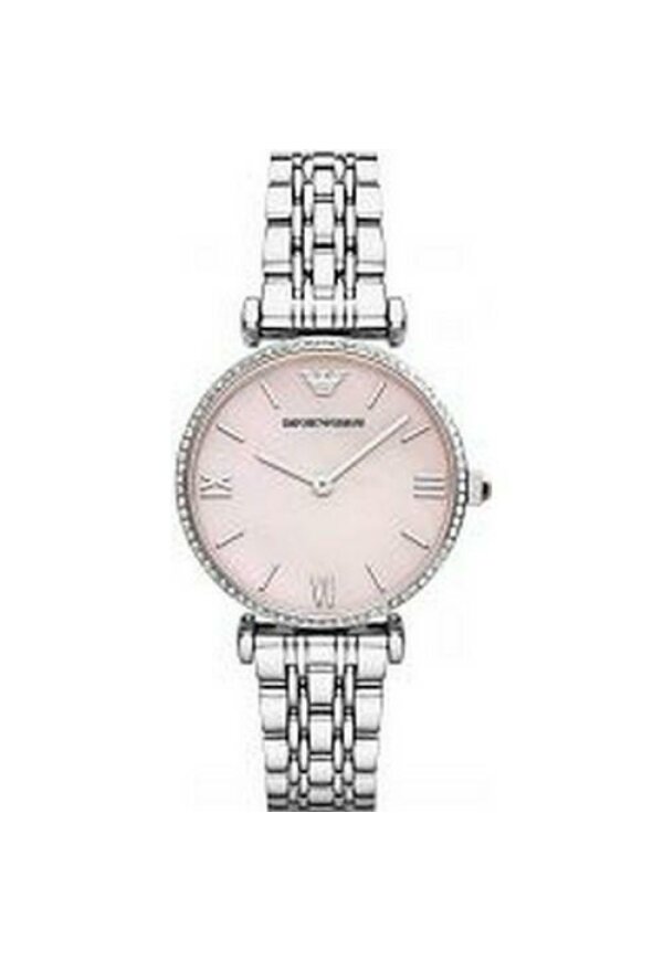 Emporio Armani Gianni T Bar Damenuhr silber rosa