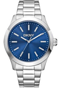 Donna Karan New York Herrenuhr silber blau