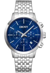 Donna Karan New York Everyday Chronograph Herren silber blau