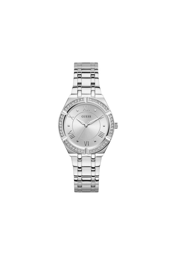 Guess Cosmo Damen Quarz Armbanduhr Silber Edelstahl GW0033L1