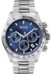 Boss Hero Herren Chronograph Silber Blau Edelstahl HB1513755