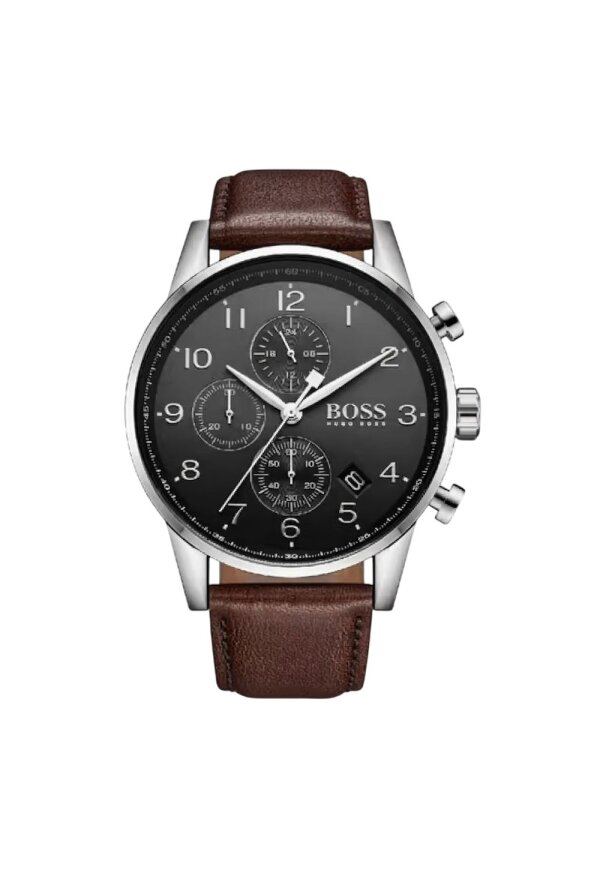 Boss Navigator Herren Chronograph Braun Grau Leder HB1513494