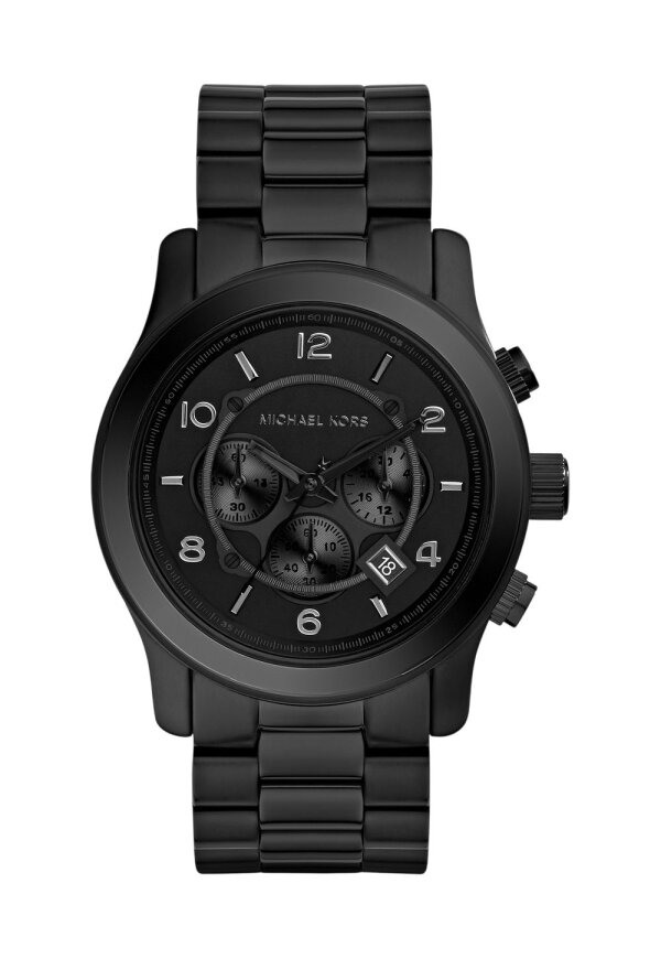 Michael Kors Runway Herren Chronograph Schwarz Edelstahl MK8157