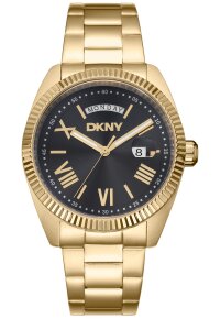 Donna Karan New York Herrenuhr gold schwarz