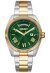 Donna Karan New York Herrenuhr silber gold gruen