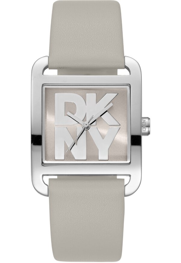 Donna Karan New York City Maxi Damenuhr silber grau