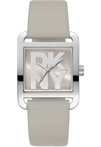 Donna Karan New York City Maxi Damenuhr silber grau