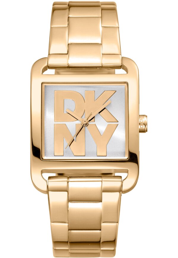 Donna Karan New York City Maxi Damenuhr gold silber