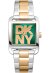 Donna Karan New York City Maxi Damenuhr silber gold gruen