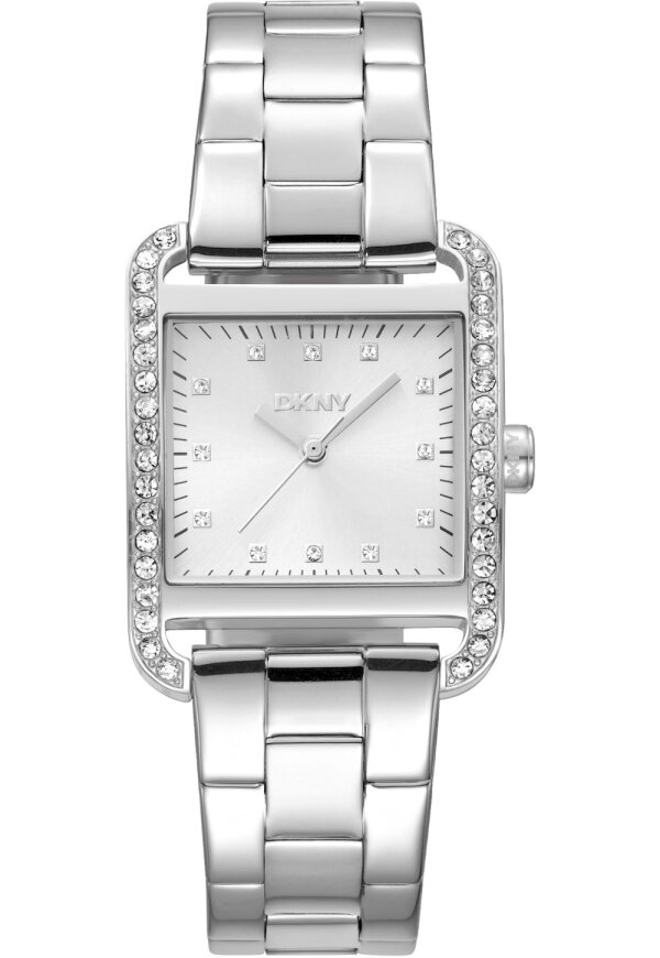 Donna Karan New York City Glitz Damenuhr silber