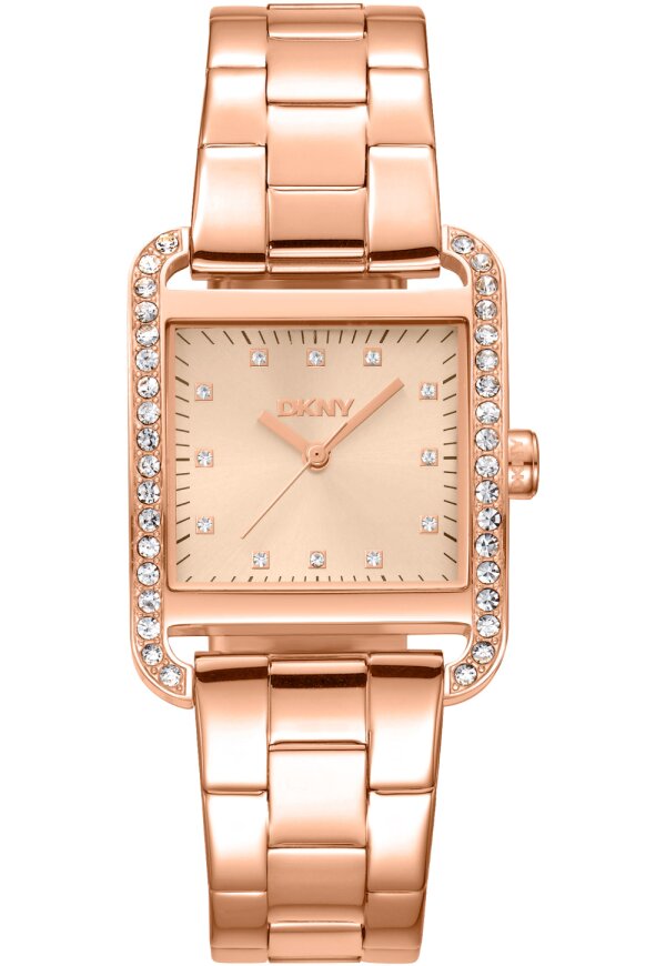 Donna Karan New York City Glitz Damenuhr roségold
