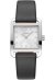 Donna Karan New York City Midi Damenuhr silber schwarz Leder
