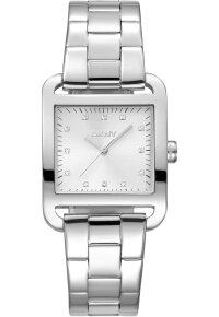 Donna Karan New York City Midi Damenuhr silber Edelstahl