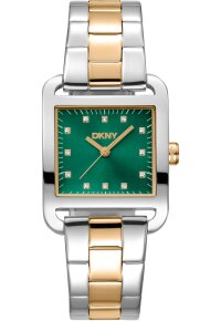 Donna Karan New York City Midi Damenarmbanduhr silber...