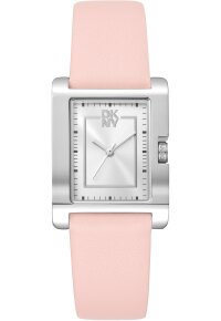 Donna Karan New York Urban Damenuhr silber rosa Leder