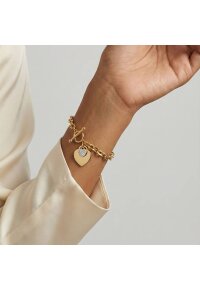 Hearts Armband aus 18K vergoldetem Edelstahl mit Zirkonia