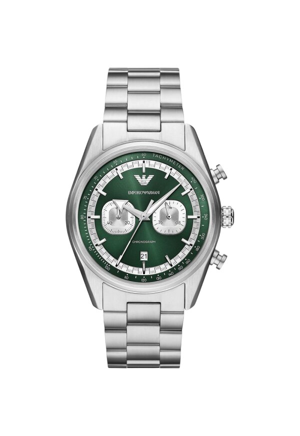 Emporio Armani Chronograph Edelstahl Silber AR11637