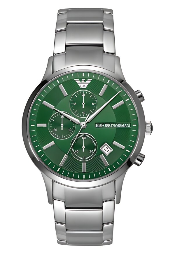 Emporio Armani Renato Chronograph Edelstahl Grün AR11507